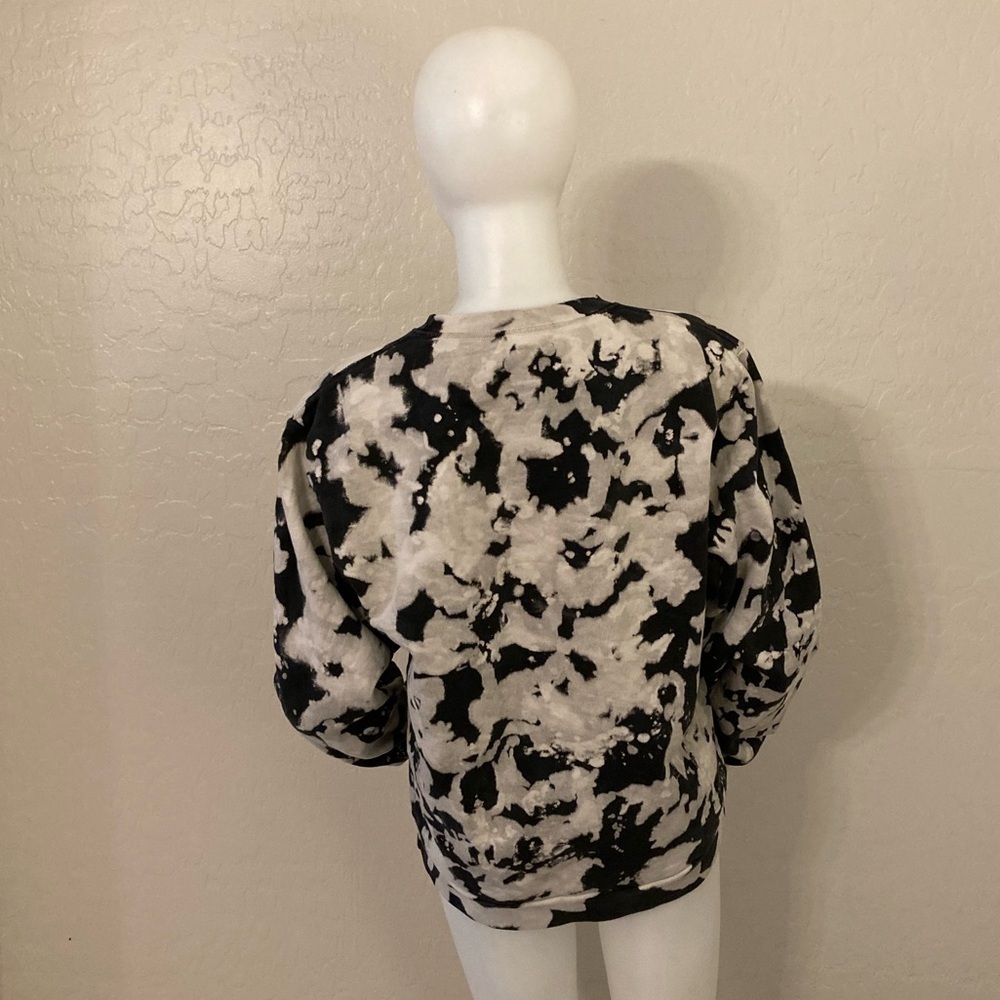 Brown Dyed Girl Black and Gray Tie Dyed Sweatshirt Small - Picture 7 of 8